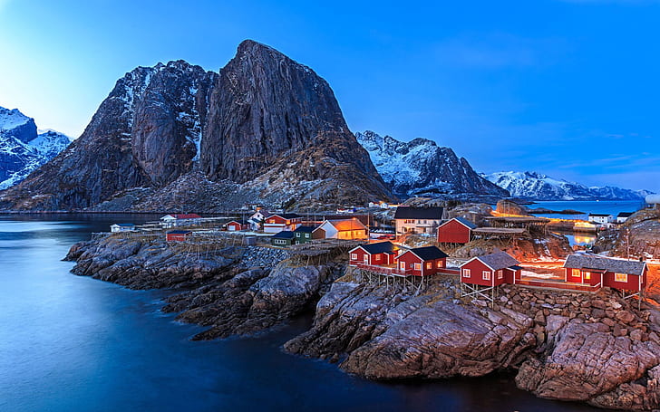 Hot Summer Adventures Lofoten Norway A Small Fishing Village On The Cliff Picture 1920×1200