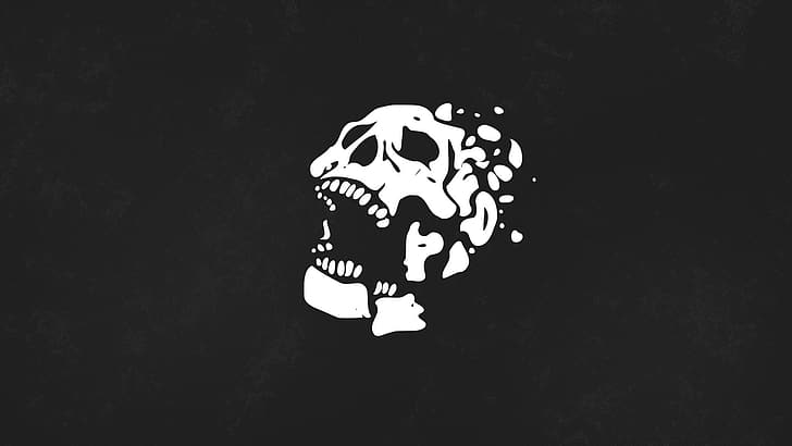 Dead by Daylight, minimalism, game art, video games, icon, skull, HD wallpaper
