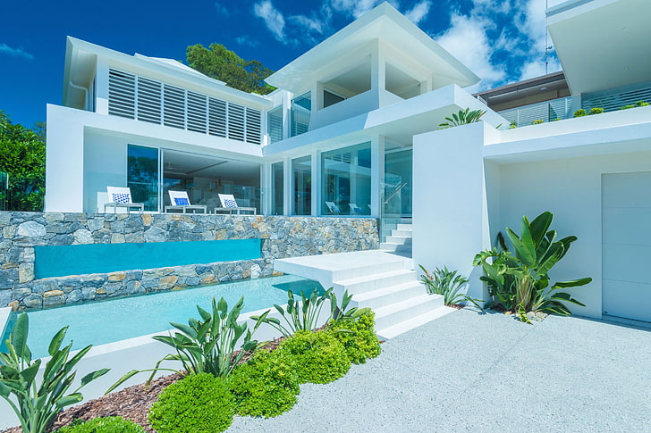 house, swimming pool, architecture, built structure, building exterior