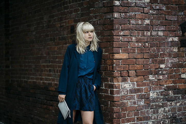 women, fashion, Lisa Dengler, one person, brick wall, wall - building feature
