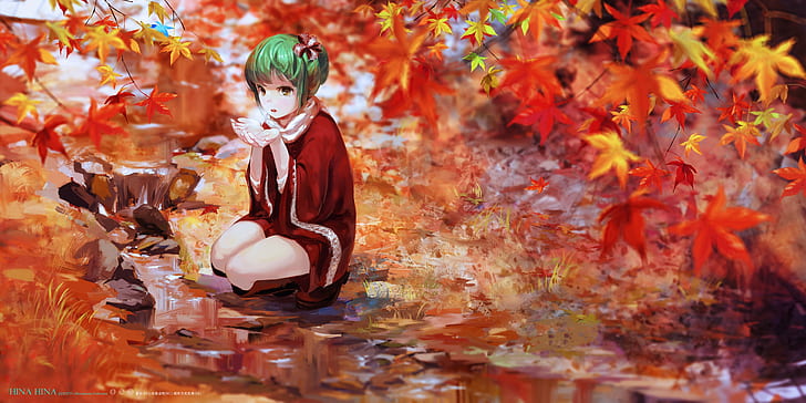 HD wallpaper: kagiyama hina, touhou, autumn, leaves, Anime | Wallpaper Flare