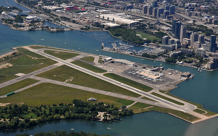 City, Airport, Aircraft, Toronto, Toronto Island Airport, Island