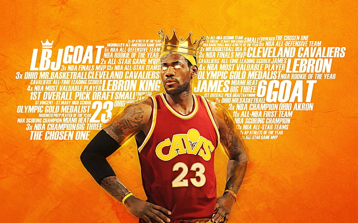 HD wallpaper: LeBron James-2016-17 NBA Desktop Wallpaper, one person, front  view | Wallpaper Flare