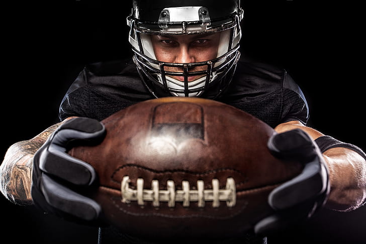 The ball, Sport, Helmet, Male, American football, Rugby