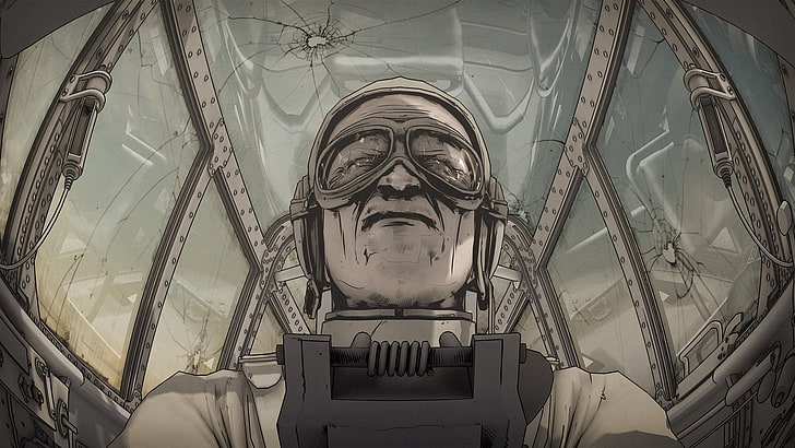 pilot inside vehicle vector illustration, airplane, gunships, HD wallpaper