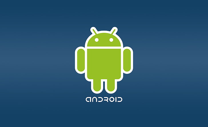 Android Logo, android logo, Computers, blue, green color, indoors, HD wallpaper