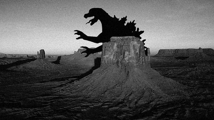 Godzilla movie, movies, animated movies, sky, nature, land, day, HD wallpaper