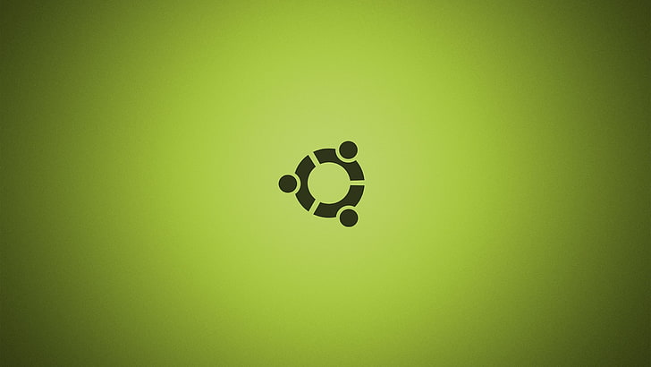 Sharingan logo, Ubuntu, minimalism, circle, studio shot, green background