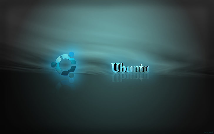 Ubuntu Blue, Ubuntu logo, Computers, Linux, text, illuminated, HD wallpaper