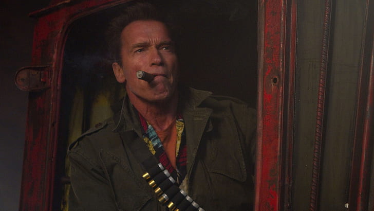 Arnold Schwarzenegger Cigar, arnold schwarzenegger, actor, expendables