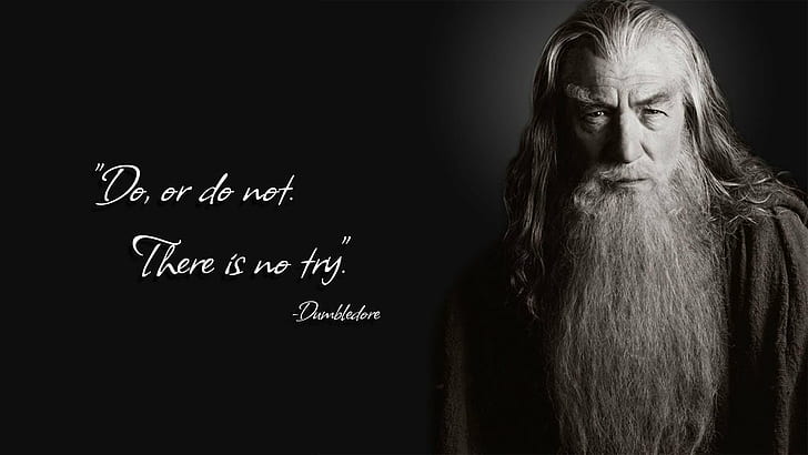 Albus Dumbledore, gandalf, Harry Potter, Ian McKellen, quote, HD wallpaper