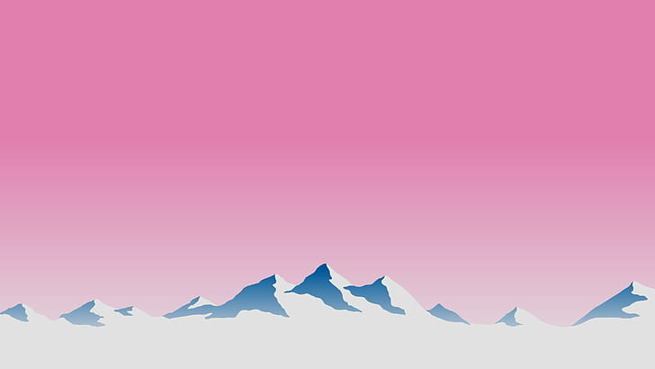 mountain pass, minimalism, HD wallpaper