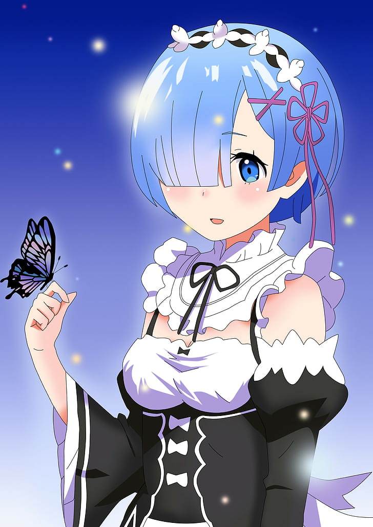 Rem a blue haired maid from the anime re:zero on Craiyon-demhanvico.com.vn