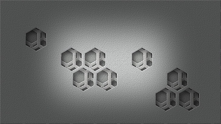 hexagon decor, abstract, geometry, indoors, no people, close-up, HD wallpaper