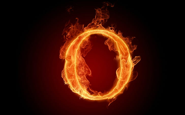 fire, typography