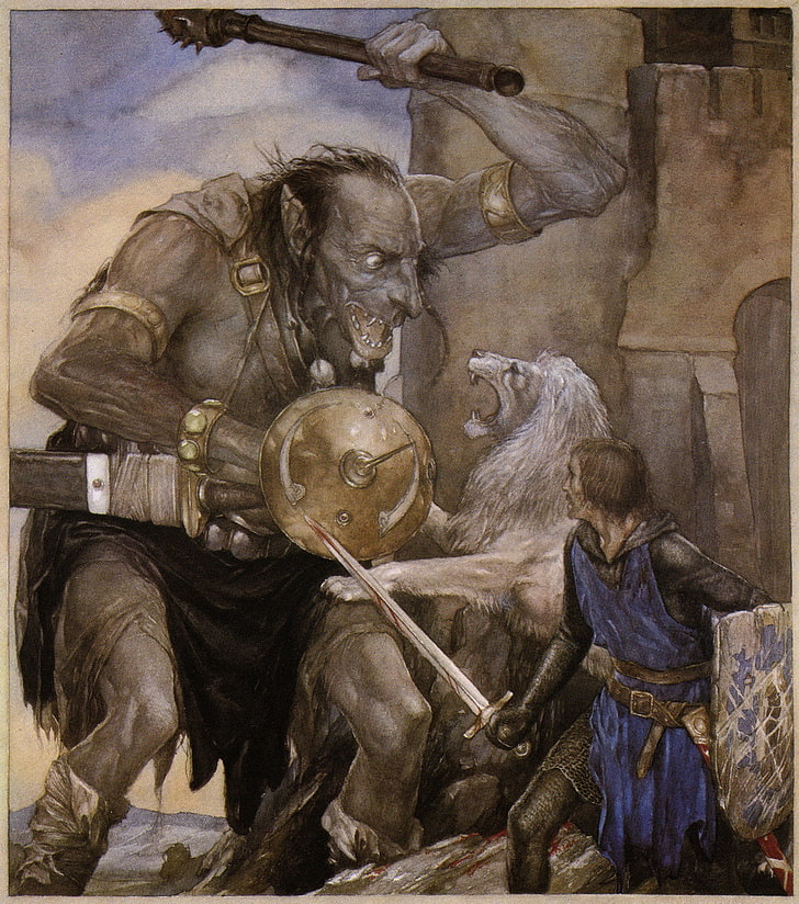 painting, mythology, Alan Lee, The Mabinogion, representation