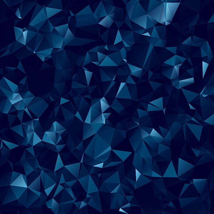 HD wallpaper: blue geometric shape