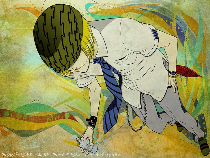 Hirako Shinji, Bleach, anime boys, hat, creativity, art and craft, HD wallpaper