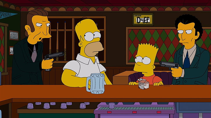 Homer and Bart Simpsons, The Simpsons, Homer Simpson, representation, HD wallpaper