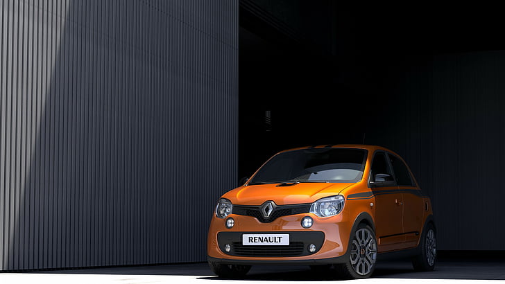Renault Twingo GT, hot hatch, orange, HD wallpaper