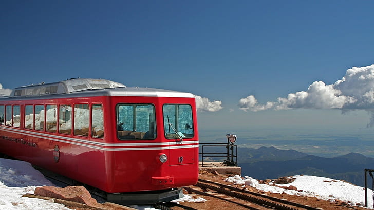 Railway, Train, Nature, Colorado, USA, Mountain, Winter, Snow, Tourism, Hill