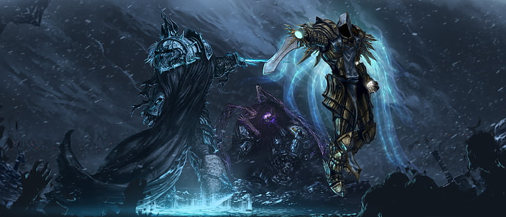 Diablo 3 digital wallpaper, starcraft, warcraft, arthas, Jim Raynor