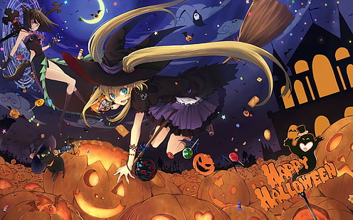 halloween houses anime fantasy wallpaper 27208557 Stock Photo at Vecteezy-demhanvico.com.vn