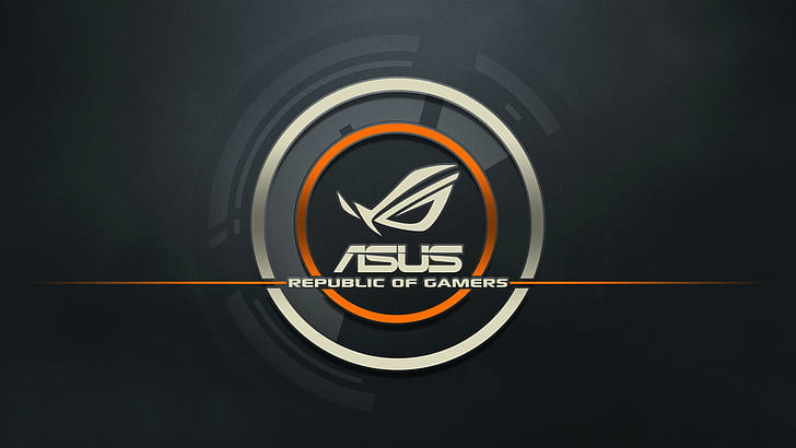 asus, logo, republic of gamers, computer, HD wallpaper