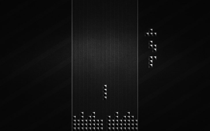 tetris game application screenshot, retro games, minimalism, indoors