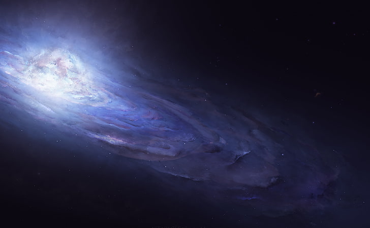 Andromeda Galaxy, galaxy wallpaper, Space, Blue, Apple, Amazing, HD wallpaper