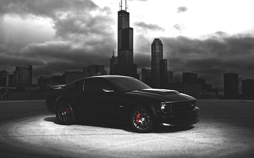 Hd Wallpaper Dodge Challenger Ford Mustang Chevrolet Camaro Front View Night Lights Wallpaper Flare