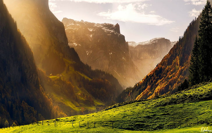 landscape, mountains, Switzerland, Alps, nature, HD wallpaper
