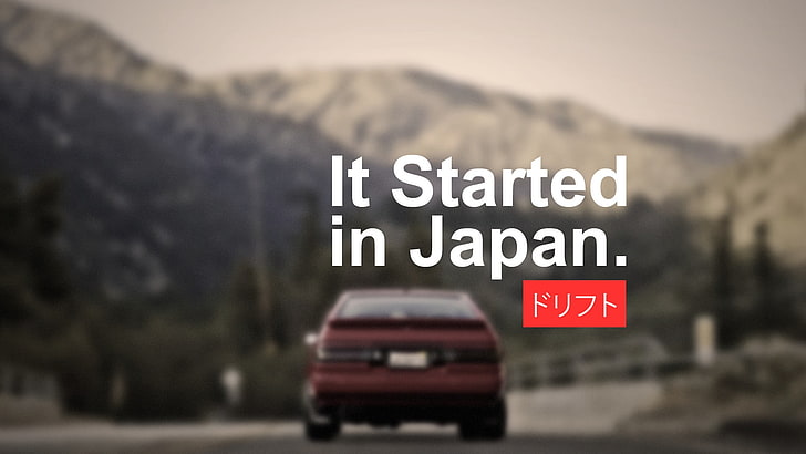 red car, Japan, drift, racing, vehicle, Japanese cars, import, HD wallpaper