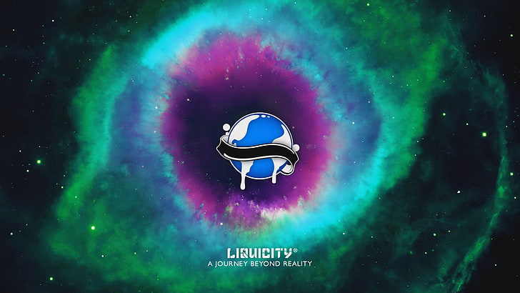 Liquicity, space, sky, colorful, text, logo, star - space, multi colored, HD wallpaper