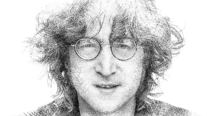 John Lennon Portrait The Beatles Original Drawing Pencil Art