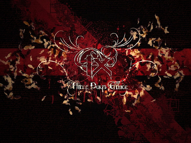 three days grace, red, text, communication, western script
