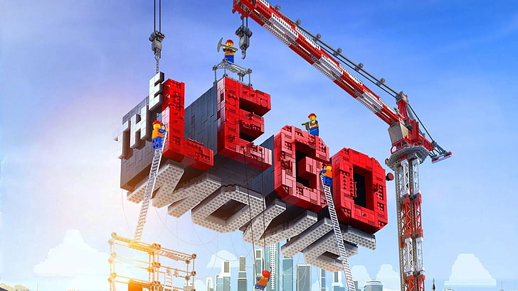 untitled, LEGO, The Lego Movie, cranes (machine), animated movies, HD wallpaper