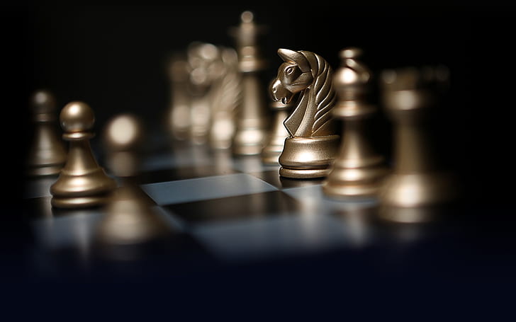light, style, background, horse, the game, chess, pawn, figure, HD wallpaper