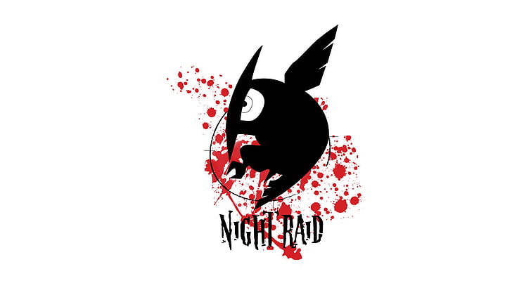 Night Raid logo, Anime, Akame ga Kill!, studio shot, white background, HD wallpaper