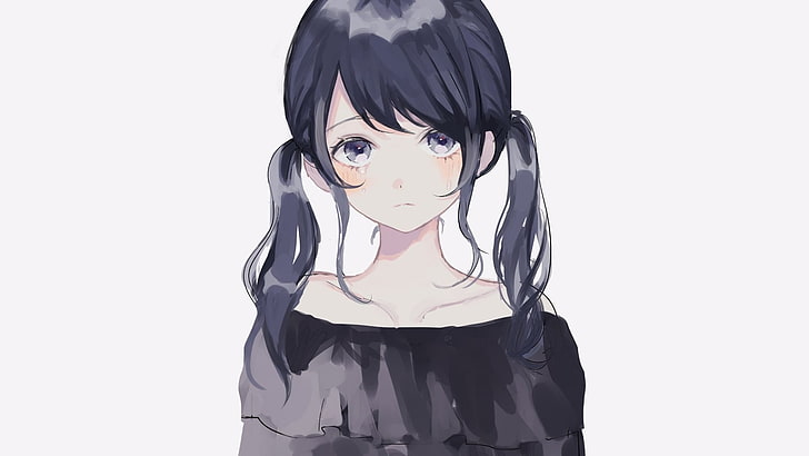 anime, anime girls, manga, white background, simple background