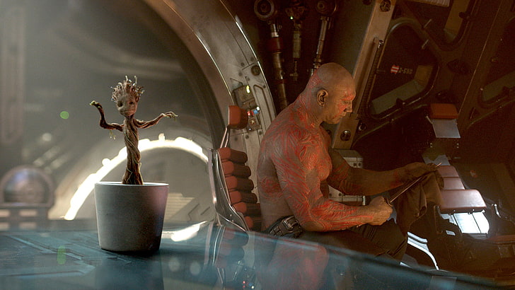 Guardian of The Galaxy Groot, Guardians of the Galaxy movie scene, HD wallpaper