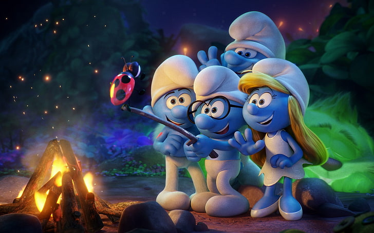 Smurfs the lost village animation-2017 Movie HD Wa.., representation, HD wallpaper
