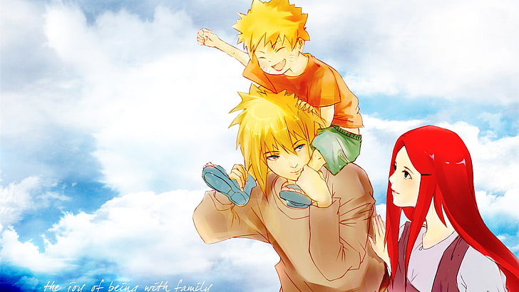 HD wallpaper: Naruto with Minato and Kushina wallpaper, the sky, love,  family | Wallpaper Flare