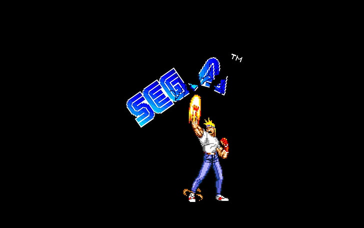 Sega, Streets of Rage, simple background, 16-bit, Axel Stone