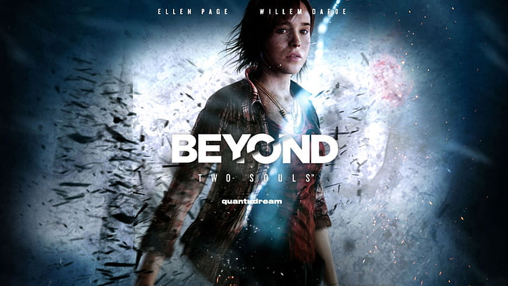 Beyond: Two Souls, one person, waist up, studio shot, adult
