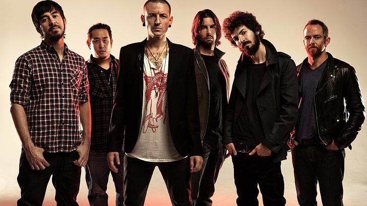 six man band cover, Linkin Park, Top music artist and bands, Chester Bennington, HD wallpaper
