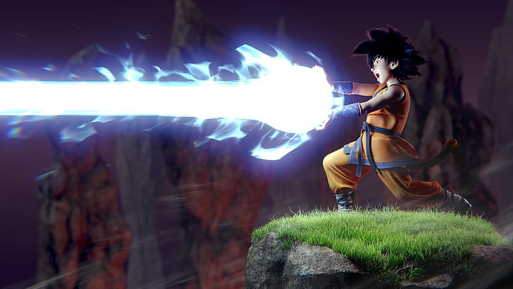 dbz, anime, illuminated, clothing, people, nature, motion, art and craft, HD wallpaper