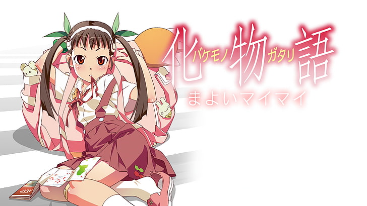 anime, anime girls, Hachikuji Mayoi, Monogatari Series, artwork, HD wallpaper