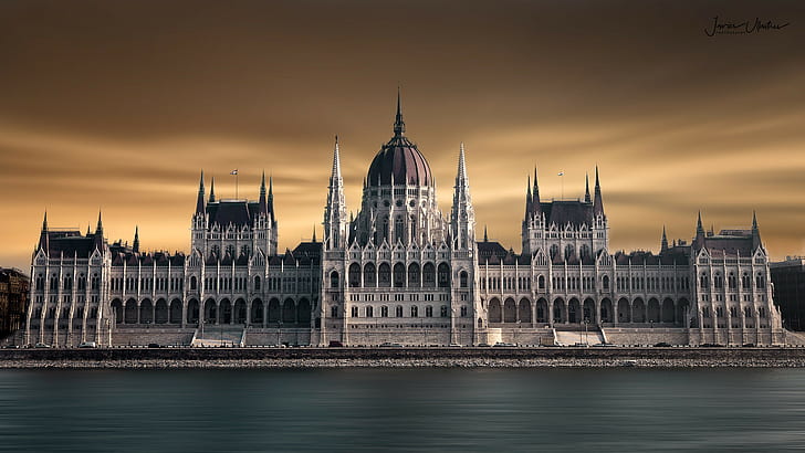 Budapest, building, Hungarian Parliament Building, Hungary, HD wallpaper