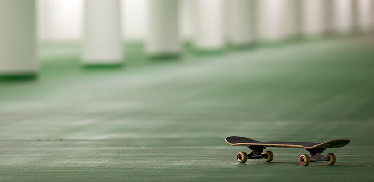 black and brown skateboard, background, widescreen, Wallpaper